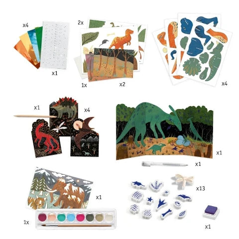 Djeco Art Kit - Multi-Activity Dinosaur Box