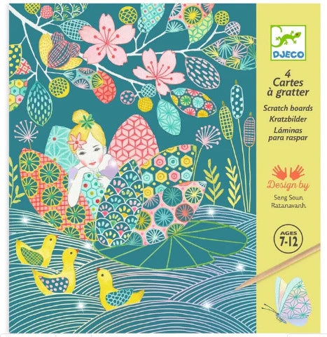 Djeco Art Kit - Scratch Art The Pond - Treasure Island Toys