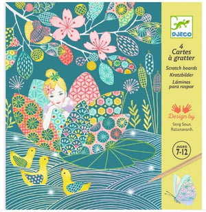 Djeco Art Kit - Scratch Art The Pond - Treasure Island Toys
