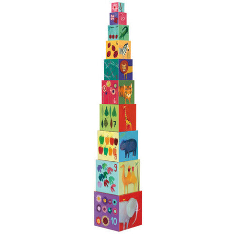 Djeco Toddler - Stacking Cubes Nature and Animals