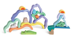 Hape Toddler Nature Scene Stacking Blocks - Treasure Island Toys
