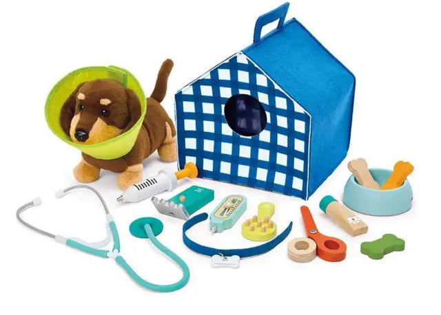 Hape Pretend Puppy Care Clinic Vet Set - Treasure Island Toys