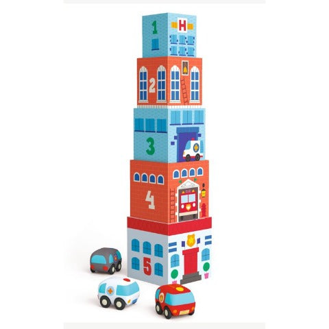 Djeco Toddler - TopaniCar Cubes - Treasure Island Toys