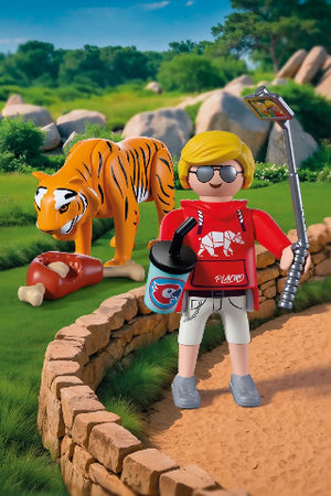 Playmobil Zoo Tiger and Visitor - Treasure Island Toys