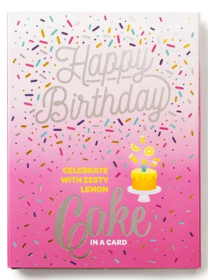 InstaCake Cake in a Card - Happy Birthday Pink, Zesty Lemon