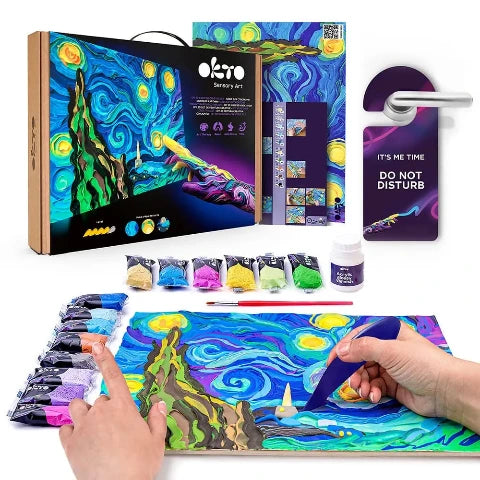 OKTO Sensory Art 3D Painting Starry Nights - Treasure Island Toys