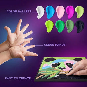 OKTO Sensory Art Paint by Numbers Panda - Treasure Island Toys