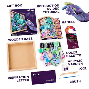 OKTO Sensory Art Wood & Craft Succulents, Tenderness - Treasure Island Toys