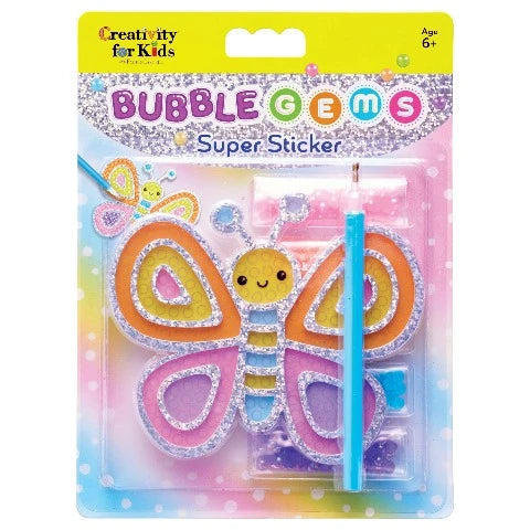 Creativity for Kids Bubble Gems Super Sticker Butterfly - Treasure Island Toys