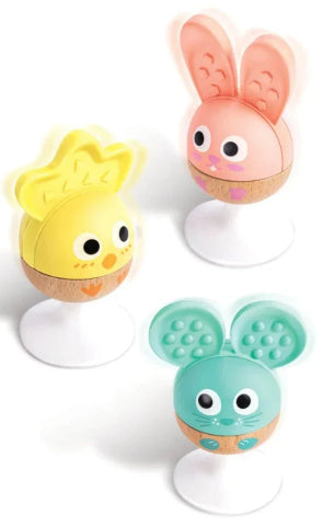 Hape Baby Cheery Critter Rattle Trio - Treasure Island Toys