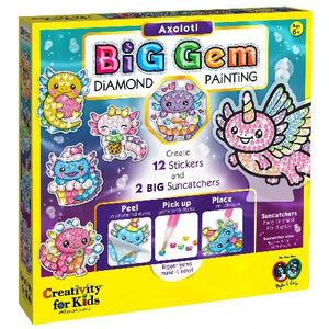 Creativity for Kids Big Gem Diamond Painting Axolotl