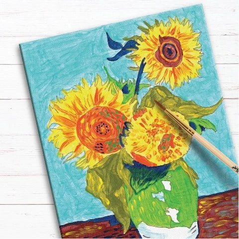 Faber-Castell Red Box Paint by Number Museum Series Sunflowers - Treasure Island Toys