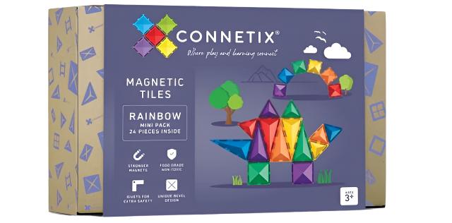 Connetix Tiles Rainbow Mini Pack, 24 Pieces - Treasure Island Toys