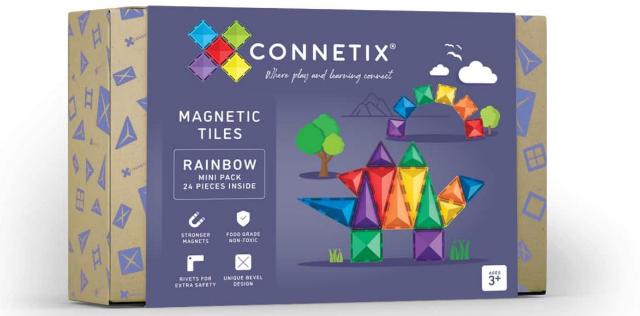 Connetix Tiles Rainbow Mini Pack, 24 Pieces