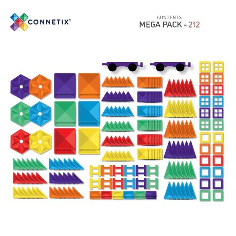 Connetix Tiles Rainbow Mega Pack, 212 Pieces