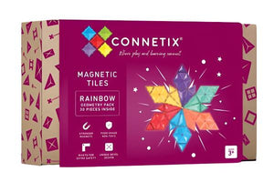 Connetix Tiles Rainbow Geometry Pack, 30 Pieces