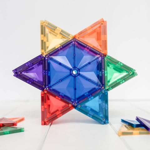 Connetix Tiles Rainbow Geometry Pack, 30 Pieces