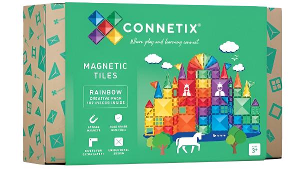 Connetix Tiles Rainbow Creative Pack, 102 Pieces - Treasure Island Toys