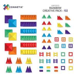 Connetix Tiles Rainbow Creative Pack, 102 Pieces