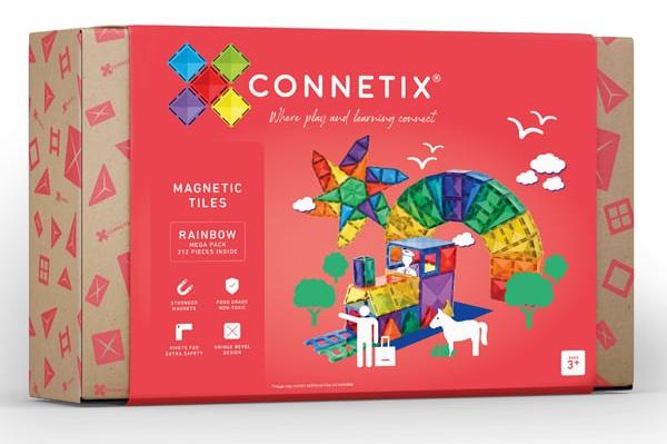 Connetix Tiles Rainbow Mega Pack, 212 Pieces