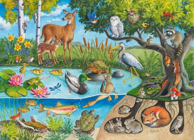 Ravensburger Puzzle 60 Piece, Animals Above and Below - Treasure Island Toys