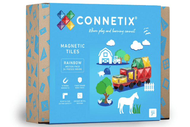 Connetix Tiles Rainbow Motion Pack, 24 Pieces - Treasure Island Toys