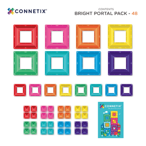 Connetix Tiles Bright Portal Pack, 48 Pieces - Treasure Island Toys
