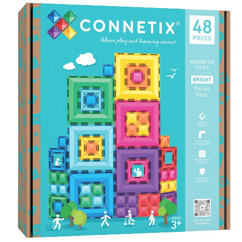 Connetix Tiles Bright Portal Pack, 48 Pieces - Treasure Island Toys