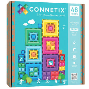 Connetix Tiles Bright Portal Pack, 48 Pieces - Treasure Island Toys