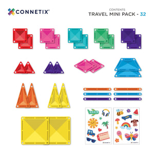 Connetix Tiles Travel Mini Pack, 32 Pieces