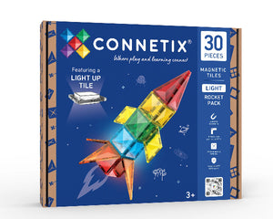 Connetix Tiles Light-up Rocket Pack, 30 Pieces