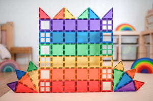 Connetix Tiles Rainbow Starter Pack, 60 Pieces