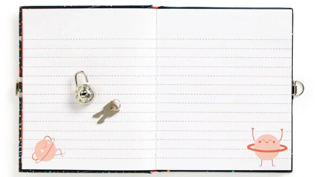 Galison Mudpuppy Locked Diary - Solar System - Treasure Island Toys