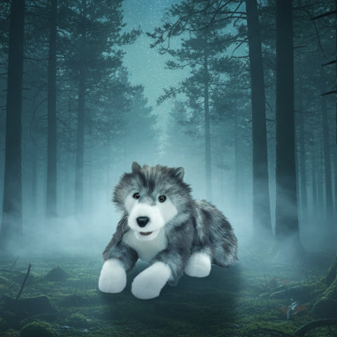 Folkmanis Puppet - Timber Wolf - Treasure Island Toys