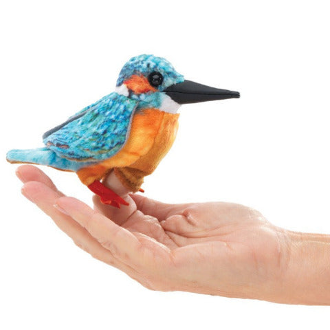 Folkmanis Finger Puppet - Common Kingfisher - Treasure Island Toys