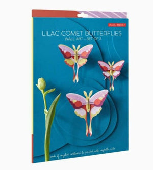 Studio Roof Lilac Comet Butterflies - Set of 3