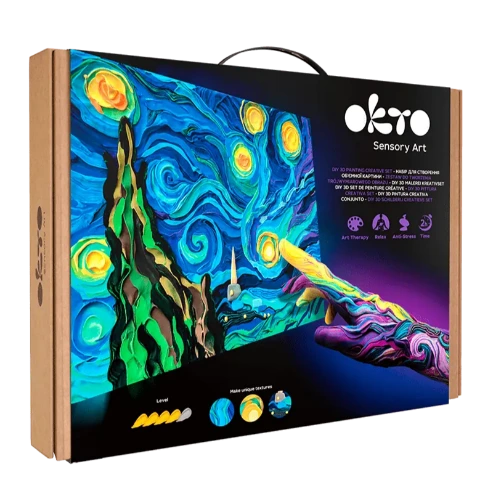 OKTO Sensory Art 3D Painting Starry Nights - Treasure Island Toys