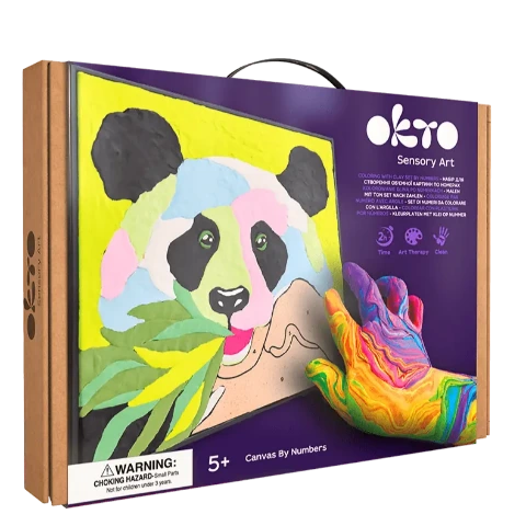 OKTO Sensory Art Paint by Numbers Panda - Treasure Island Toys