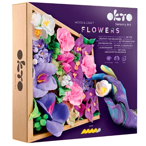 OKTO Sensory Art Wood & Craft Flowers, Inspiration - Treasure Island Toys
