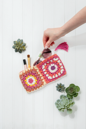 Crochet Granny Square Pouch - Treasure Island Toys