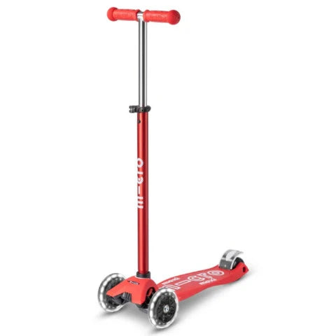 Micro Scooter Maxi Deluxe LED Scooter - Red - Treasure Island Toys