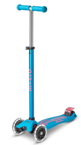 Micro Scooter Maxi Deluxe LED Scooter - Aqua - Treasure Island Toys
