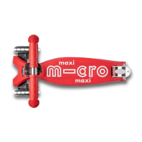 Micro Scooter Maxi Deluxe LED Scooter - Red - Treasure Island Toys