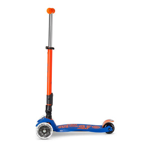 Micro Scooter Maxi Foldable  LED Scooter - Neon Blaze Orange/Blue