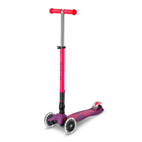 Micro Scooter Maxi Foldable  LED Scooter - Neon Ultra Pink/Purple