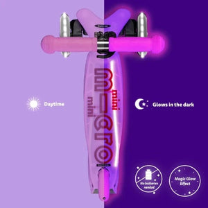 Micro Scooter Mini Deluxe Glow LED Scooter - Frosty Pink - Treasure Island Toys