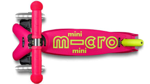 Micro Scooter Mini Foldable  LED Scooter - Neon Flamingo Pink/Yellow