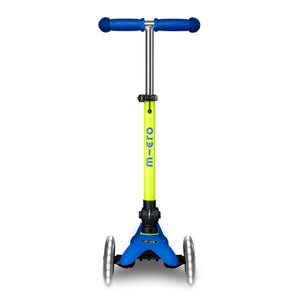 Micro Scooter Mini Foldable  LED Scooter - Neon Canary/Blue