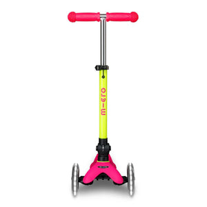 Micro Scooter Mini Foldable  LED Scooter - Neon Flamingo Pink/Yellow