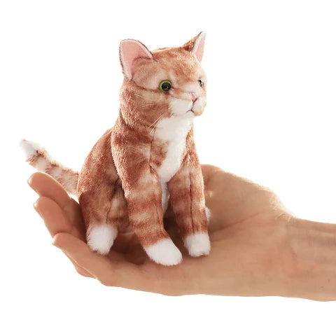 Folkmanis Finger Puppet - Orange Tabby Cat - Treasure Island Toys